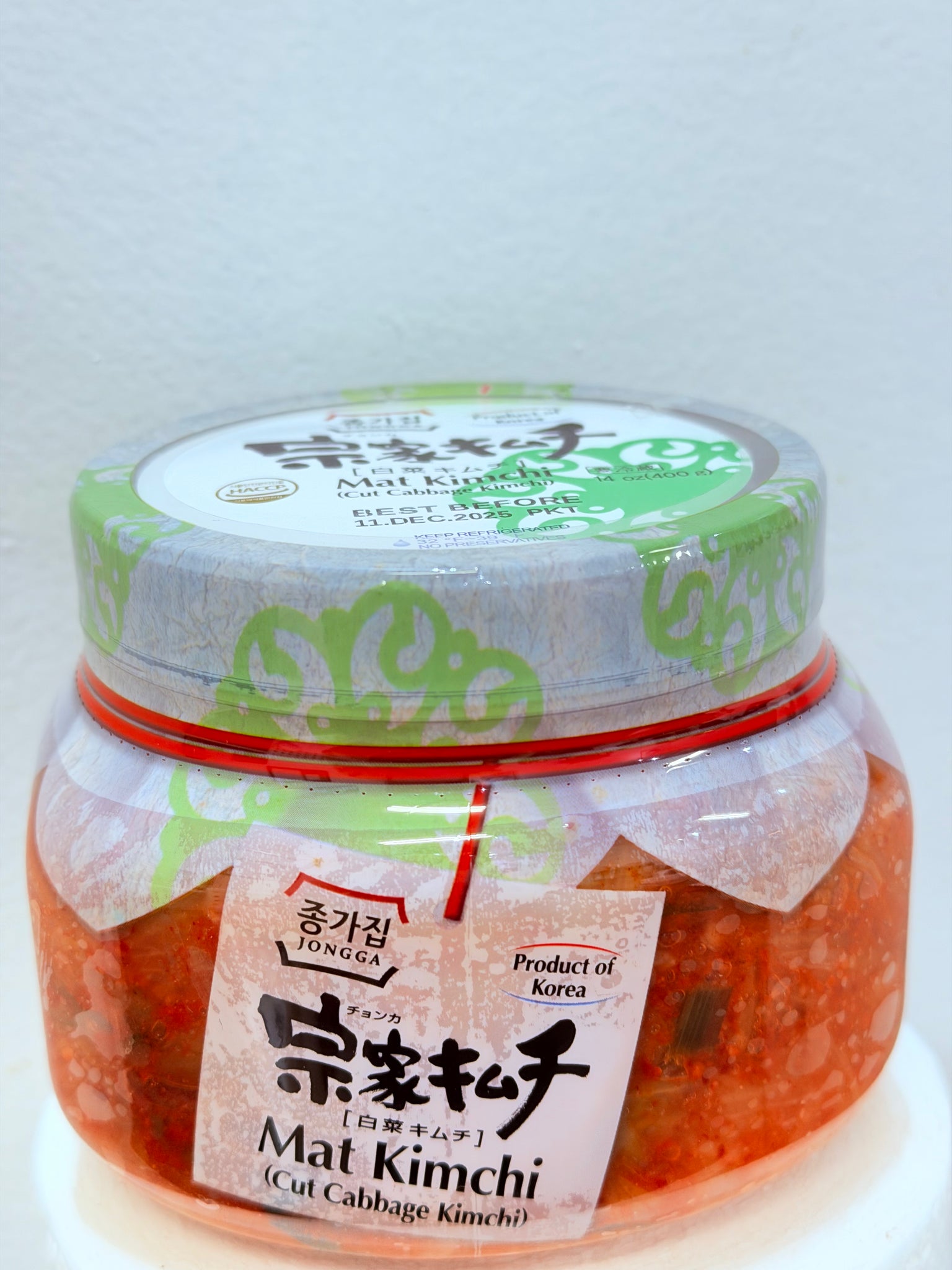 JONGGA Mat Kimchi (Cut Cabbage Kimchi) 400g — S