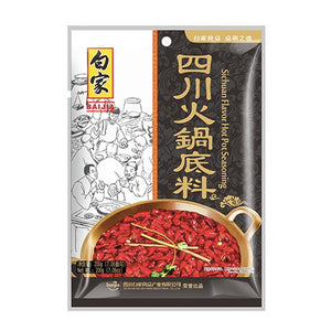 白家四川火锅底料 Baijia Sichuan Flavor Hot Pot Seasoning 200g