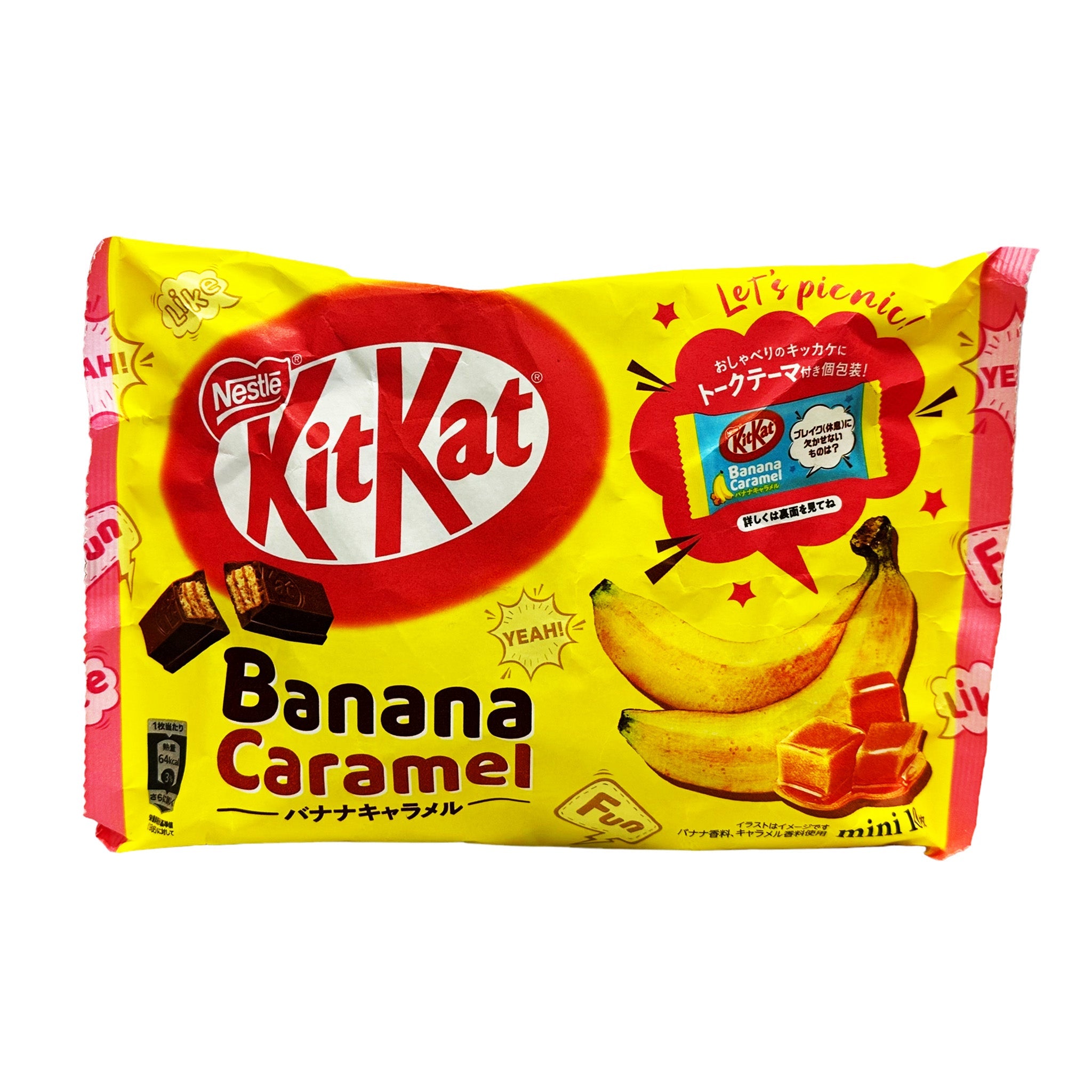 Nestle kitkat banana caramel chocolate wafer bar 116g