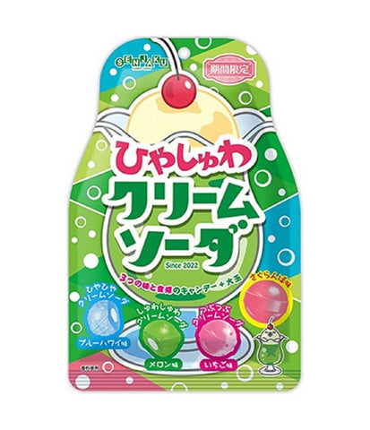 扇雀饴弹珠奶油汽水糖 SENJAKU Hiyashuwa Cream Soda Candy 75g