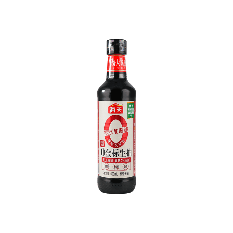 海天0添加金标生抽 Light Soy Sauce With No Additives 500ml