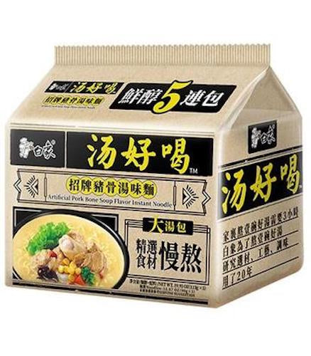 白象 招牌猪骨汤味面 artificial pork bone soup noodle 113gx5