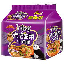 康师傅老坛酸菜经典牛肉面101g*5 instant noodles、
