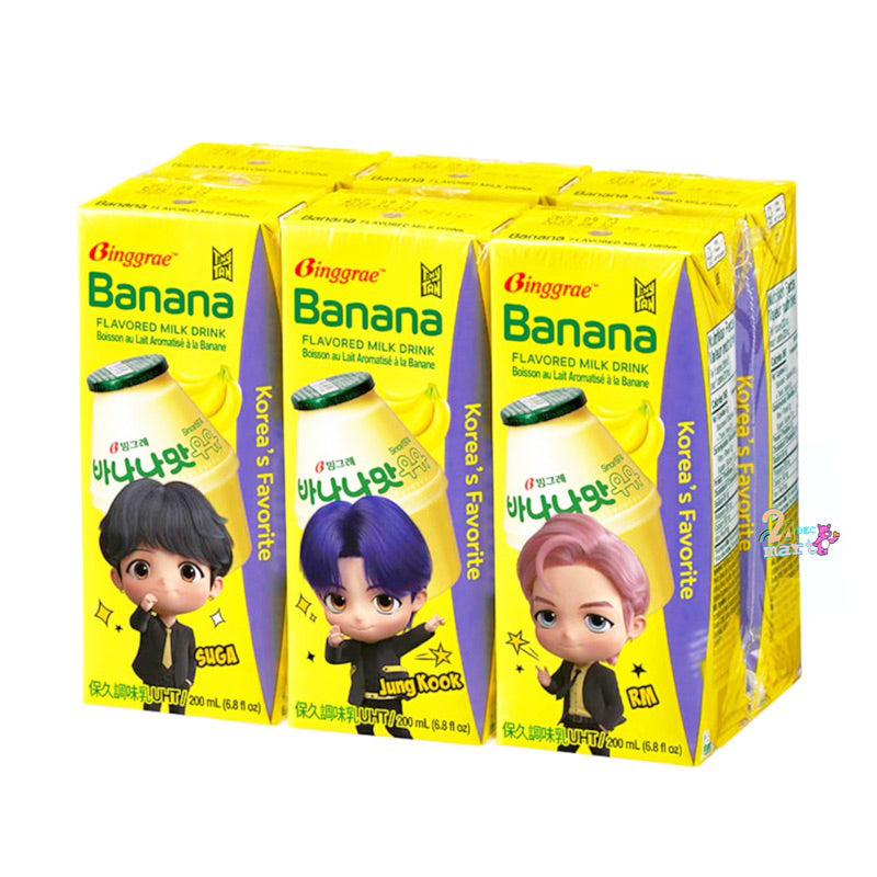 Ginggrae banana flavored drink 韩国香蕉牛奶  6x200ml