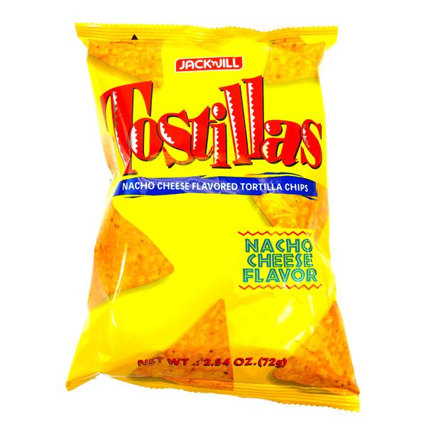 JnJ Tostillas Nacho Cheese 72g