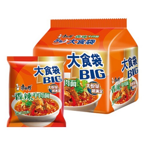康师傅 大食袋 香辣牛肉面 Spicy Beef Flavour Noodle