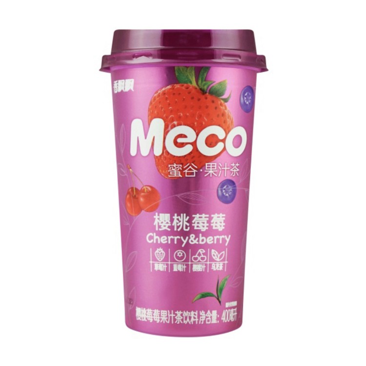 香飘飘 蜜谷果汁茶 Fruit Flavor Tea 樱桃草莓 Cherry And Strawberry 400ml