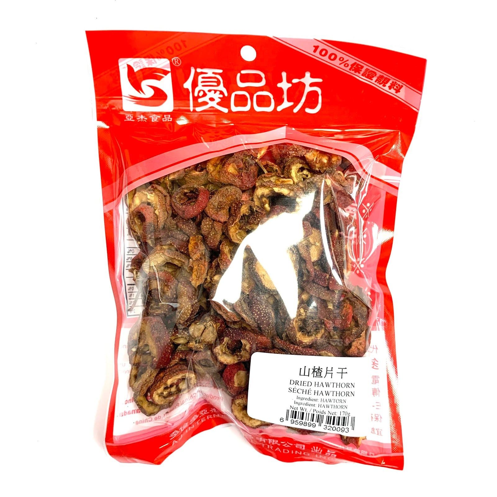 优品坊 山楂片干 Dried Sliced Haw 170g