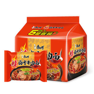 康师傅 辣卤香牛肉面 Instant noodle spicy beef flavor  107*5