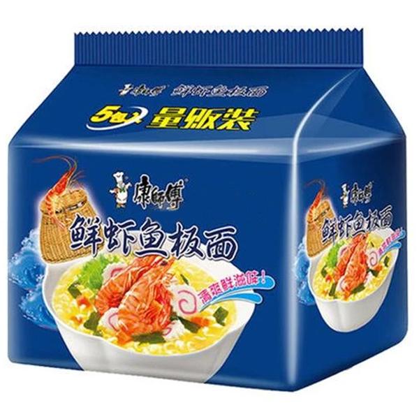 康师傅鲜虾鱼板味面 ksf Classic Seafood Flavor Noodles 98g×5