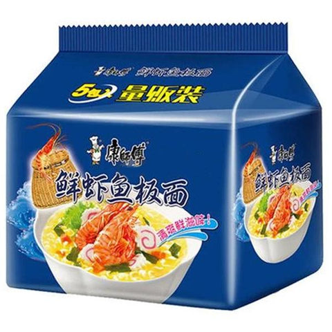 康师傅鲜虾鱼板味面 ksf Classic Seafood Flavor Noodles 98g×5