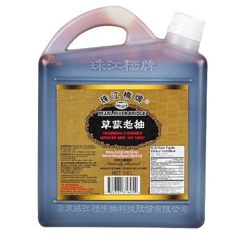 珠江桥牌 草菇老抽 Mushroom Flavored Superior Dark Soy Sauce 1.8L