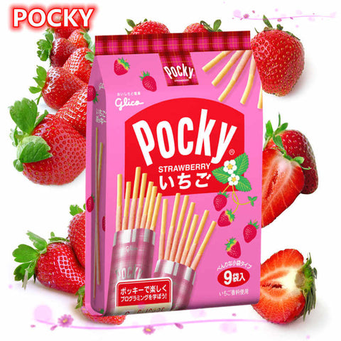 pocky 草莓味  80g strawberry 9pc