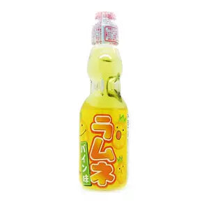 日本弹珠汽水碳酸饮料 HATA  Pineapple Soda 菠萝味 200ml