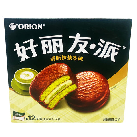 好丽友.派 抹茶巧克力味Orion Chocolate Pie –Mocha 432g