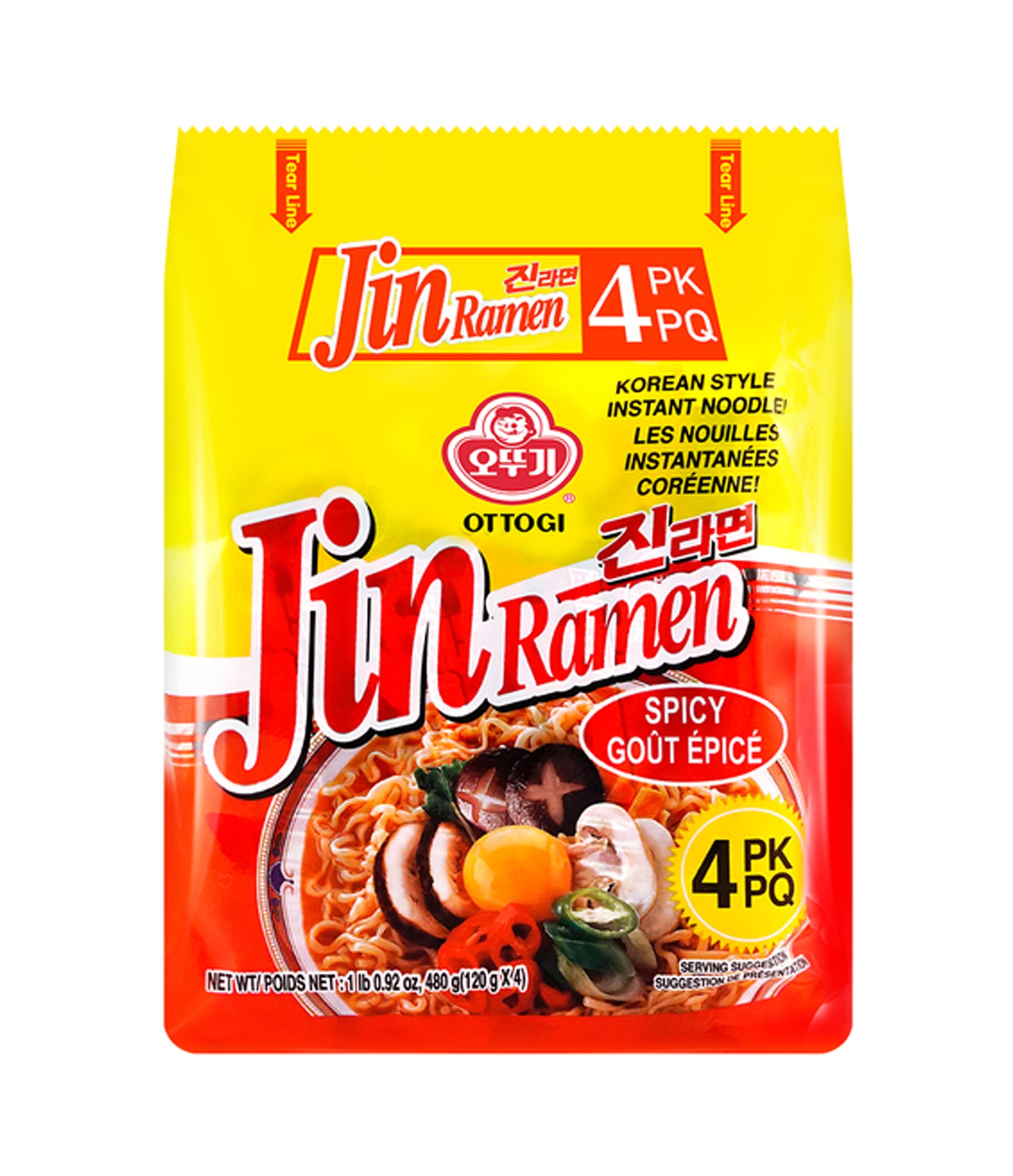 OTTGI Jin Ramen Spicy flavor 4pk