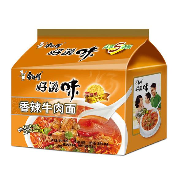康师傅好滋味香辣牛肉面 95gx5 Master Kang instant noodle