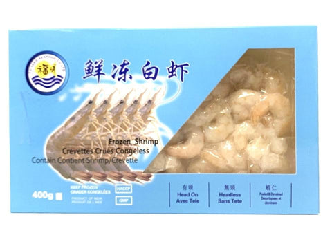 福洋 鲜冻有头白虾 FY Frozen Shrimp 400g