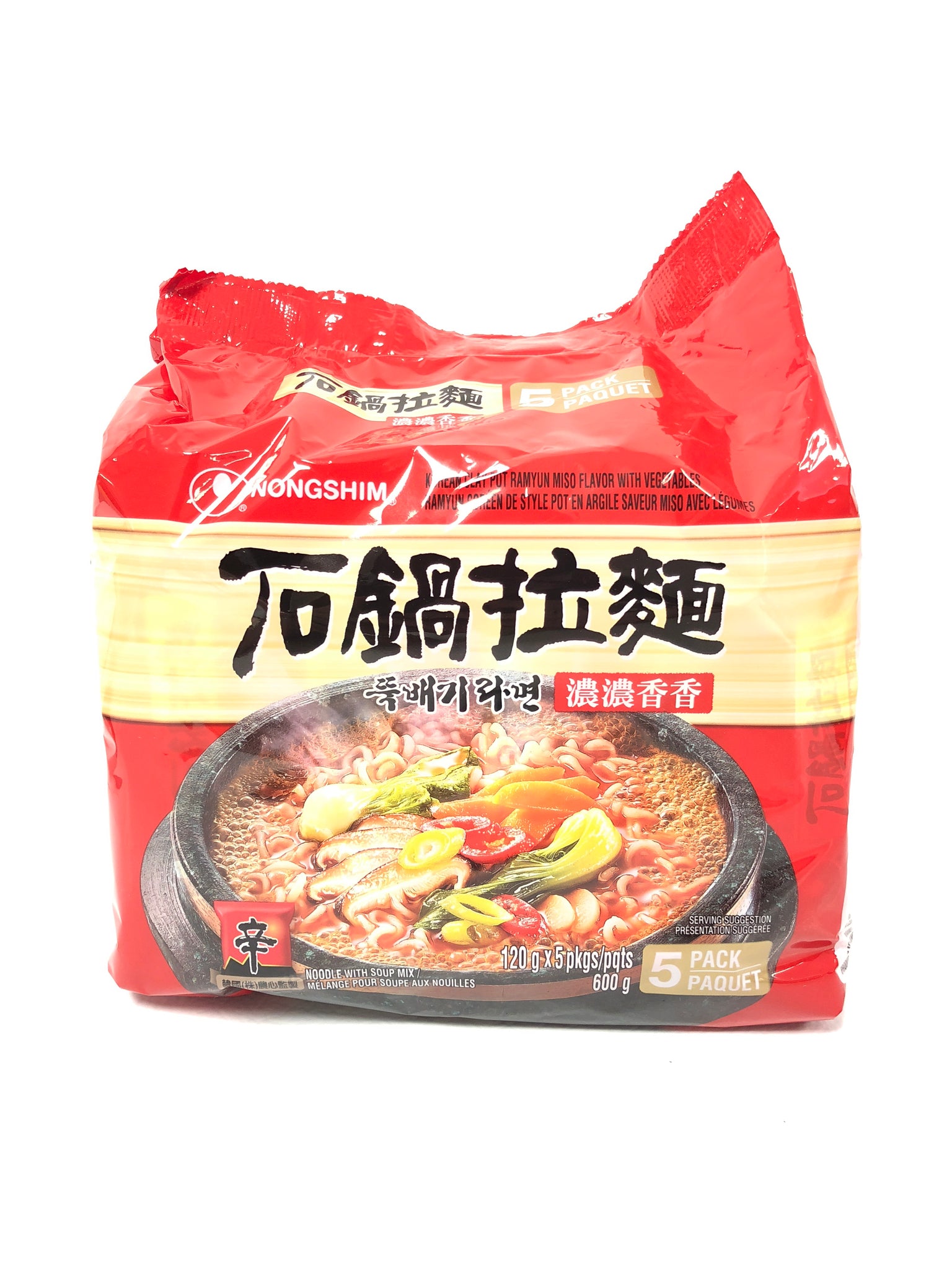 农心辛拉面石锅拉面 5*120g Nongshim Instant Ramen Noodle