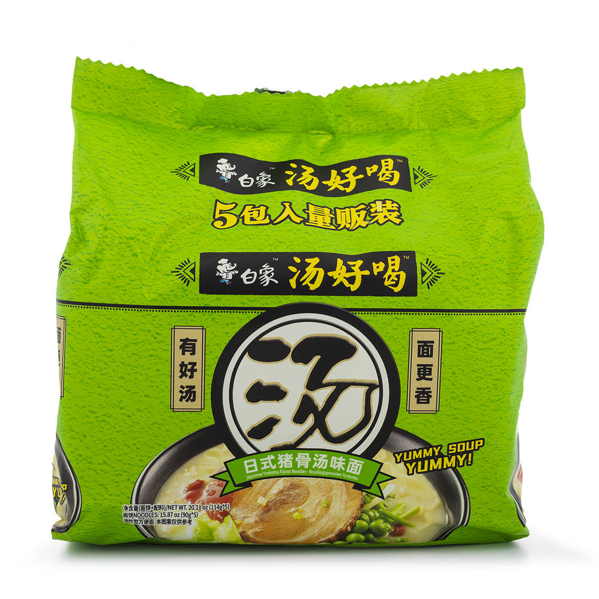 白象 日式猪骨汤味面 BAIXIANG Japanese tonkotsu flavor noodle 114g*5